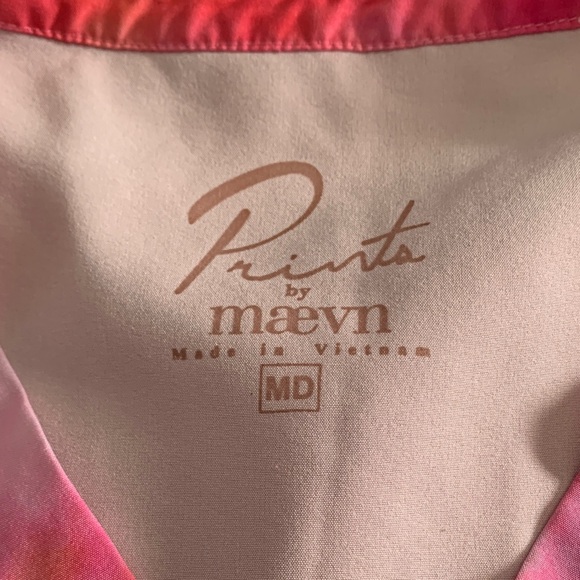 Scrub Tops (3) Women’s Medium Navy Blue Pink WonderWink Prints Maeve ScrubStar - Picture 6 of 16